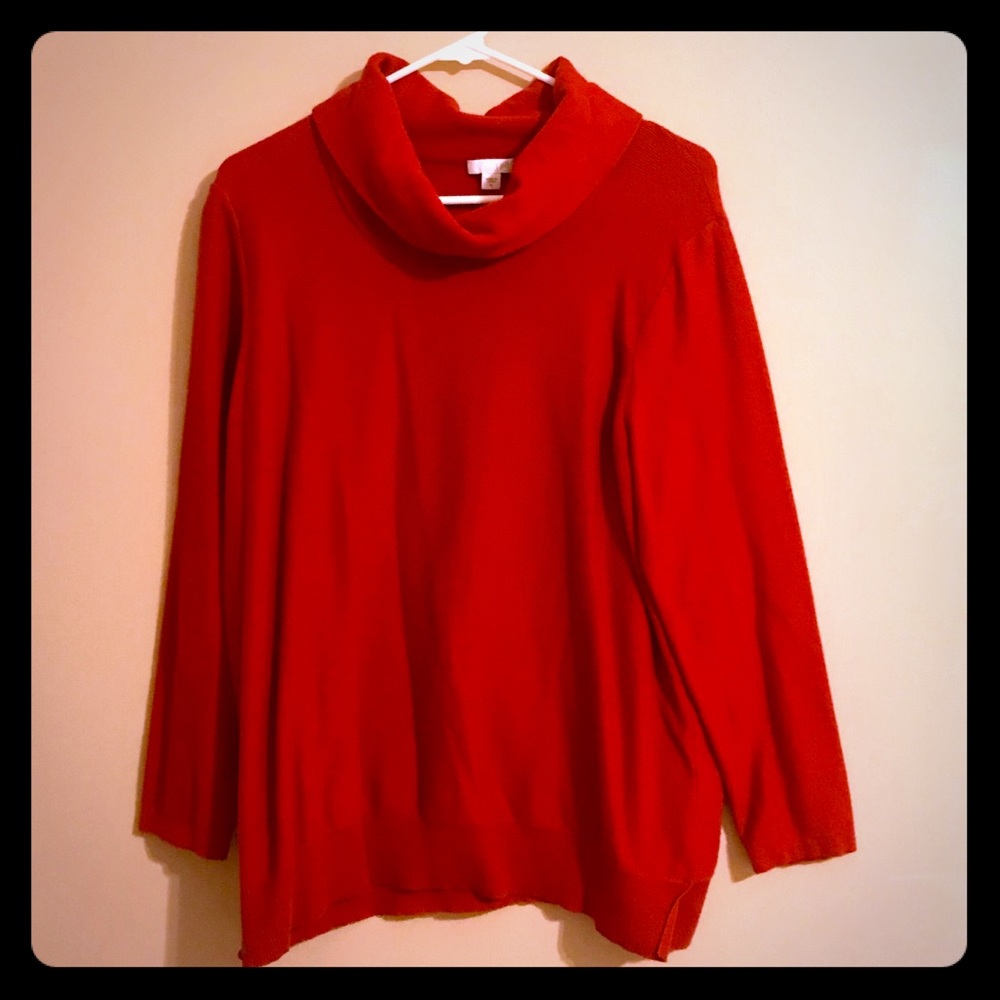 J. Jill red cowl neck sweater